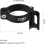 Cysky Priekinio perjungiklio adapteris, skirtas lituoti, 34,9 mm su 31,8 mm konvertavimo tarpikliu, reguliuojamas priekinio perjungiklio spaustukas, skirtas Mtb plento dviračiui