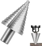 Pakopinis grąžtas, kūginis grąžtas, skutimo grąžtas, spiralinis griovelis, kūginis grąžtas, skirtas metalui, nerūdijančiam plienui, aliuminiui, variui, medžiui ir kitoms medžiagoms, užtikrina puikų pjovimo na&scaron;umą, skersmuo 5-35 mm