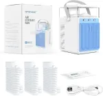 Kondicionierius Mobilūs oro kondicionieriai, mini oro au&scaron;intuvas kambariui, 4 viename oro kondicionavimo ventiliatorius ir drėkintuvas, usb oro au&scaron;intuvas su 7 led lemputėmis, 2 režimai ir 3 greičiai namams, biurui, kelionėms