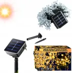 Saulės girlianda saulės gėlės sodo lemputės &scaron;ilta balta 5m 20 led