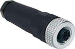Telemecanique Sensors Schneider Electric M12 moteri&scaron;ka tiesi jungtis 5 kontaktų kabelio riebok&scaron;lis Pg7 metalinis XZCC12FDM50B - XZCC12FDM50B