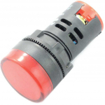 Oem LED indikatorius 12V AC/DC - 28mm - raudonas