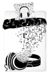 Faro Jaunimo patalynės komplektas MUZIKA 140x200cm + pagalvė 70x90cm