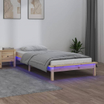 Lova Lovos rėmas su LED, 90x190cm, medienos masyvas, vienvietis