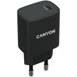 CANYON H-20, PD 20W Įvestis: 100V-240V, I&scaron;vestis: 1 prievado įkrovimas: USB-C:PD 20W (5V3A/9V2.22A/12V1.67A), Eu ki&scaron;tukas, Vir&scaron;įtampa, perkaitimo, per didelės srovės ir trumpojo jungimo apsauga Atitinka RoH, ERPCE. Dydis: 80*42,3*30mm, 55g, Juodas