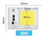 &Scaron;viesos diodas COB 30W JT-4055 6000K