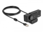Delock USB UHD Webcam mit Mikrofonas 4K 30 Hz 110&deg; Blickwinkel und Stativ