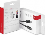&bdquo;Crong Armor Link&ldquo; &ndash; i&scaron; USB-C į USB-C 100 W 5A pintas kabelis Maitinimo tiekimas Greitas įkrovimas 120 cm (juodas)