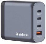 Verbatim GaN 140W Wall Charger 3xUSB-C/USB-A + EU/UK/US Adapteris GNC-140 32203