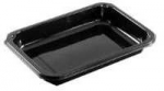 Multi 1 skyriaus padėklas 2187-1I 600 ml 187x137x36 mm CPET juodas, 576 vnt./dėžėje