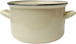 Emaliuotas puodas 16 cm 1,8 l kremas EMALIA OLKUSZ