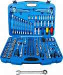 Bgs Technic Galvučių ir raktų komplektas | daugiafunkcinės galvutės | terk&scaron;liniai veržliarakčiai | 6,3 mm (1/4") / 10 mm (3/8") / 12,5 mm (1/2") | 218 vnt. (2290)