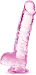 Dreamtoys Blush NATŪRALIAI JŪSŲ 6 colių KRISTALINĖ DILDO ROŽĖ