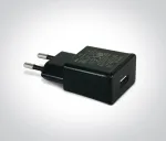 USB įkrovimo adapteris, 5V, juodas, 61000A