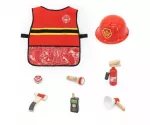 Viga Toys VIGA Mažojo gaisrininko rinkinys su liemene 8vnt