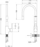 Mexen virtuvės mai&scaron;ytuvas Flex, Gold/Juodas
