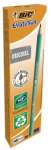 BIC Ecolutions Evolution 650, HB, Žalia, &Scaron;e&scaron;iakampė, 57%, NF 400, 12 vnt.