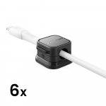 Magnetinio kabelio laikiklis Joyroom JR-ZS368 3 vnt (juodas)