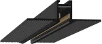 Užglaistomas magnetinės sistemos VIOKEF MICRO MAGNETIC bėgelis, juodas, 24V, 2m, su dangteliu ir užbaigimais, 02/0802-2