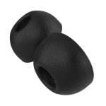 Fixed Plugs Pro, 2 komplektai, dydis M | Ki&scaron;tukai | Apple | Airpods Pro/Pro 2 | Putplastis | Juodas