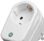 Goobay Apsaugotas nuo vir&scaron;įtampių lizdo adapteris, baltas, CE, GS, 230 V, 77,2 mm, 76 mm, 51,3 mm