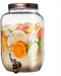 Stiklainis, stiklainis su kranu, gėrimų dozatorius, vanduo, limonadas, sultys, 8,8 l