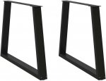 Valgomojo stalo kojos, V formos, 2 vnt., juodos, 100x(72-73,3) cm, plienas