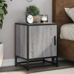 Spintelės prie lovos 2 vnt Pilka Sonoma 40x31x50 cm
