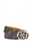 Guess, Jensen Not Ajuster et Rev, Double-Sided Model, Textile Belt, Brown, Mustard Geltona, For Women, 3.5 cm