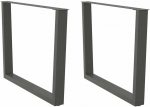 Valgomojo stalo kojos, V formos, 2 vnt., antracito spalvos, 100x(72-73,3) cm, plienas
