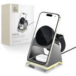 Tech-Protect QI15W-A43 3in1 belaidis įkroviklis su MagSafe for Apple Devices - juodos spalvos