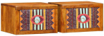 &Scaron;alia lovos spintelė su stalčių 2 pcs Ruda 35 x 30 x 22 cm