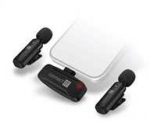 Mikrofonas Connect IT Mikrofonas ClipMic, Bezprzewodowy mikrofon lavalier su odbiornikiem, złącze USB-C, juoda