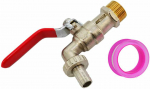 AW-Tools AWTOOLS GARDEN TAP NIKELIUOTA žalvario 1/2" I&Scaron;ORINĖ SIŪRA 3/4"