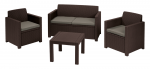 Lauko baldų komplektas Keter Bruns Sodo baldų komplektas &bdquo;Alabama Set&ldquo;, rudas, 8711245158075