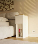 Top E Shop GALAX 20/1S Baltas/ARTISAN BEDSIDE TABLE