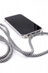 Dėklas Evelatus Apple iPhone XR Case with rope Juodas Stripes Transparent