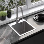 Plieninė virtuvinė plautuvė Rea Leo 40, Brushed Nickel