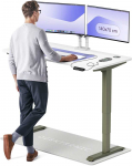 Elektrinis Reguliuojamo: Auk&scaron;čio stalas Desktronic HomePro Žalias/Baltas, 140x70cm, Dvigubas motoras, USB ir USB-C įkrovimo lizdai