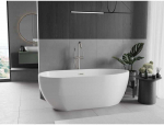 Vonia Mexen Eos, 150 x 75 cm, Baltas + Brushed nickel persipylimas