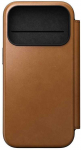 Dėklas Nomad Modern Leather Folio, english tan - iPhone 17 Pro