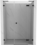 Du&scaron;o durys Mexen Lunar L, de&scaron;inė, 160 cm, transparent/juodas