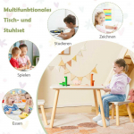 Bonideco Select Vaiki&scaron;kas stalas su kėdėmis, baltos/&scaron;viesiai rudos spalvos
