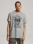 men's printed t-shirt wolf cali s1819 - pilkas melange