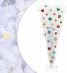 Dirbtinė Kalėdų eglutė su 150 LED Balta 120 cm PVC ir Plienas