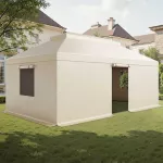 Žieminis pavėsinės uždangalas, tinka 3.66 x 6.10 m kietojo stogo pavėsinėms, visų oro sąlygų dviejų auk&scaron;tų pavėsinės uždangalas, uždaras sandėliavimo pastogės uždangalas
