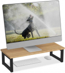 Laikiklis Relaxdays Monitoriaus stovėklas, 15x40x23 cm, natūrali juoda