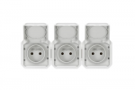 Legrand 069644L NAUJAS PLEXO 55 Lizdas 3x2P+Z horizontalus pilnas mechanizmas 16A - 250V AC~ baltas 069644L