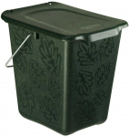 Organinių atliekų &scaron;iuk&scaron;liadėžė su dangčiu Greenline 7L/25x26x20.8cm Beech Žalias
