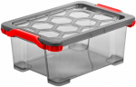 Dėžė su dangčiu Evo Total Rotho 39.3x28.3x16cm/11L permatoma/pilka